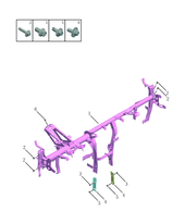 Запчасти Geely Emgrand 7 Поколение IV (2021)  — Рама передней панели (торпедо) — схема