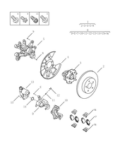 Задние тормоза и ступица Geely Atlas — схема