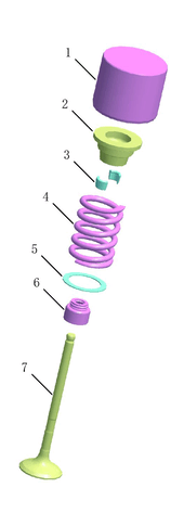 Клапанный механизм ГРМ (JLC-4G15) Geely Emgrand 7 — схема
