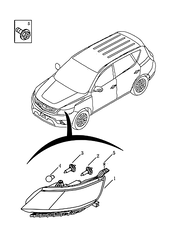 Фары передние (2) Geely Emgrand X7 — схема