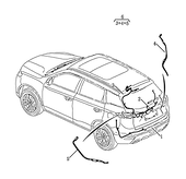 Запчасти Geely Atlas Поколение I (2016)  — Проводка задней части кузова (датчика парковки, фар) (GB/GS) — схема