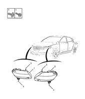 Фары передние (CONFORTABLE/FLAGSHIP VERSION) Geely Emgrand GT — схема