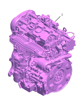 Двигатель в сборе Geely Tugella — схема