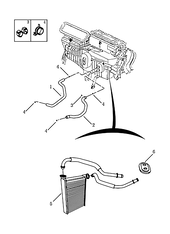 Радиатор отопителя Geely Atlas — схема