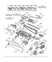 Запчасти Geely Emgrand GT Поколение I (2015)  — Центральный тоннель (консоль) и подлокотник (AFTER 2018.4.16) — схема