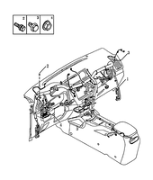 Проводка передней панели (торпедо) и центральной консоли (3) Geely Emgrand X7 — схема