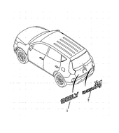 Запчасти Geely Emgrand X7 Поколение I — рестайлинг II (2018)  — Эмблемы (3) — схема