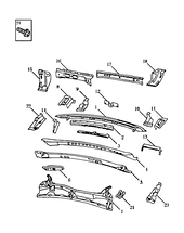 Перегородка (панель) моторного отсека Geely Emgrand GT — схема