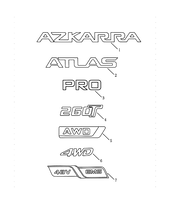 Эмблемы Geely Atlas Pro — схема