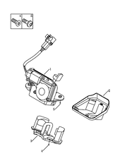 Запчасти Geely Emgrand X7 Поколение I — рестайлинг II (2018)  — Замок и комплектующие крышки багажника (1) — схема