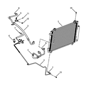 Радиатор кондиционера Geely Emgrand 7 — схема