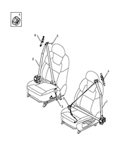 Ремни безопасности и их крепежи для передних сидений ([GL]) Geely Emgrand X7 — схема