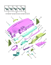 Запчасти Geely Emgrand 7 Поколение IV (2021)  — Передняя панель (торпедо) — схема
