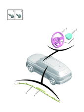 Запчасти Geely Monjaro Поколение I (2021)  — Подушка безопасности водителя (Airbag) — схема