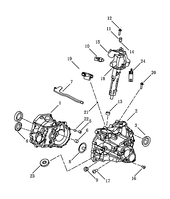 Механизм переключения передач (6MTT250) Geely Atlas — схема