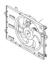 Вентилятор радиатора охлаждения Geely Coolray — схема