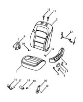 Запчасти Geely GS Поколение I — рестайлинг (2019)  — Сиденье переднее левое (FE-7JD, 6 DIRECTIONS ELECTRIC、SUPPLIER CODE: 574321) — схема
