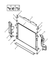 Радиатор охлаждения (1) Geely Emgrand X7 — схема