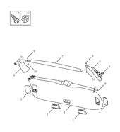 Запчасти Geely GS Поколение I — рестайлинг (2019)  — Обшивка 5-й двери (багажника) — схема