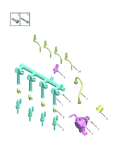 Запчасти Geely Monjaro Поколение I (2021)  — Система впрыска — схема