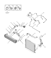 Патрубки и шланги радиатора (1) Geely Atlas Pro — схема