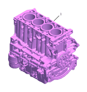 Запчасти Geely Tugella Поколение I — рестайлинг (2022)  — Блок цилиндров (JLH-4G20TDB) — схема