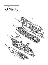 Перегородка (панель) моторного отсека Geely Emgrand 7 — схема