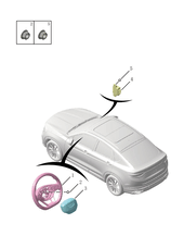 Запчасти Geely Tugella Поколение I — рестайлинг (2022)  — Подушка безопасности водителя (Airbag) (GL) — схема