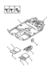 Обшивка (ковер) и комплектующие пола (2) Geely Emgrand X7 — схема
