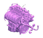 Двигатель в сборе (CVT) Geely Emgrand 7 — схема