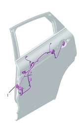 Проводка задних дверей Geely Tugella — схема
