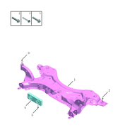 Запчасти Geely Emgrand 7 Поколение IV (2021)  — Подрамник передний в сборе (CVT) — схема