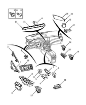 Запчасти Geely Emgrand GT Поколение I (2015)  — Выключатели, переключатели, кнопки — схема