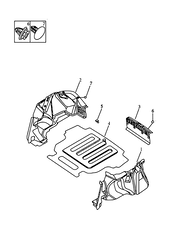 Запчасти Geely Emgrand 7 Поколение II — рестайлинг (2016)  — Обшивка багажного отсека (багажника) (FE-3JC) — схема