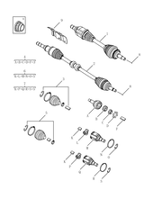Запчасти Geely GS Поколение I — рестайлинг (2019)  — Приводной вал (привод колеса) (FE-7JD、6DCT) — схема