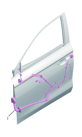 Проводка передней двери Geely Emgrand 7 — схема