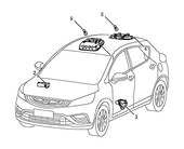 Плафоны внутренного (интерьерного) освещения Geely GS — схема