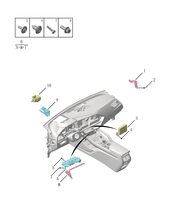 Запчасти Geely Tugella Поколение I — рестайлинг (2022)  — Блок управления отопителем и кондиционером — схема