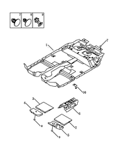 Обшивка (ковер) и комплектующие пола (3) Geely Emgrand X7 — схема