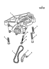 Запчасти Geely Emgrand GT Поколение I (2015)  — Масляный насос (JLE-4T18) — схема
