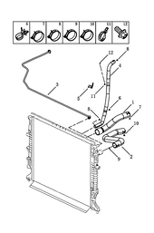 Патрубки и шланги радиатора Geely Atlas — схема