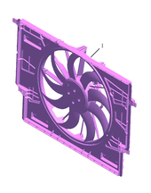 Вентилятор радиатора охлаждения Geely Monjaro — схема