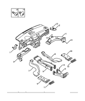 Запчасти Geely Emgrand GT Поколение I (2015)  — Воздуховоды (AFTER 2018.4.16) — схема