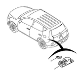 Запчасти Geely Emgrand X7 Поколение I — рестайлинг II (2018)  — Плафон освещения багажного отсека (багажника) и подсветка номерного знака (3) — схема
