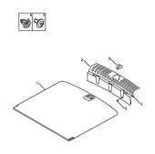 Обшивка багажного отсека (багажника) (1) Geely Emgrand X7 — схема