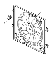 Вентилятор радиатора охлаждения Geely Atlas — схема