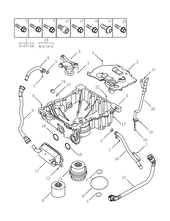 Запчасти Geely Coolray Поколение I (2018)  — Поддон (картер) масляный и фильтр — схема