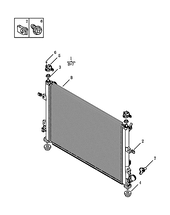 Радиатор охлаждения (FE-7) Geely GS — схема
