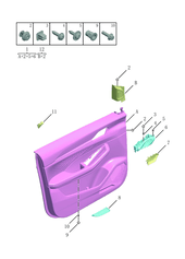 Обшивка и комплектующие передних дверей (SX11-A3) Geely Coolray — схема