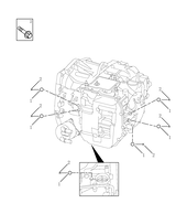 Запчасти Geely Atlas Pro Поколение I (2019)  — Крепления коробки передач (1) — схема